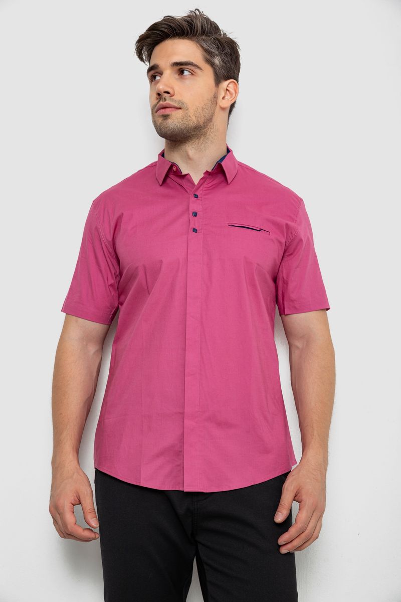 Сорочка чоловіча, колір сливовий, 214R7326