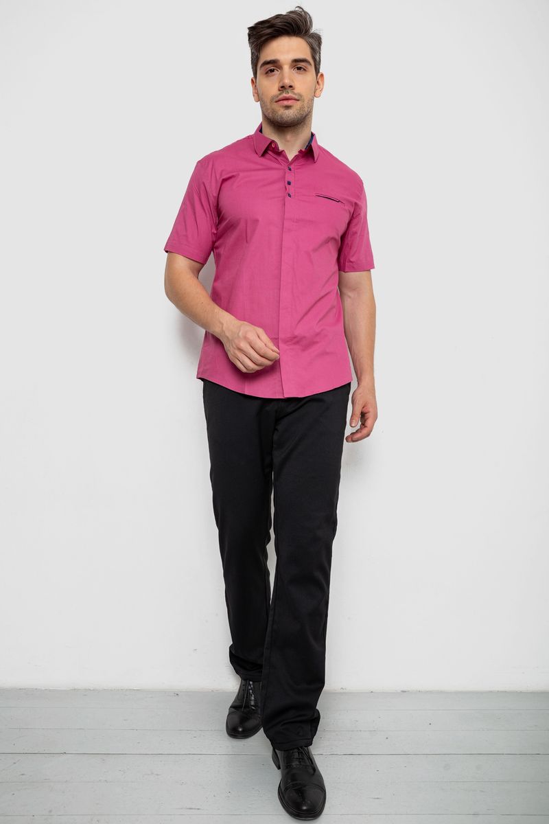 Сорочка чоловіча, колір сливовий, 214R7326