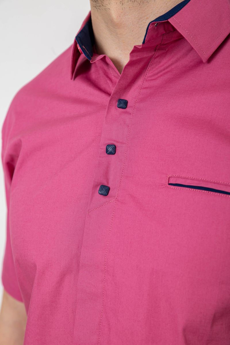 Сорочка чоловіча, колір сливовий, 214R7326 - Зображення 5