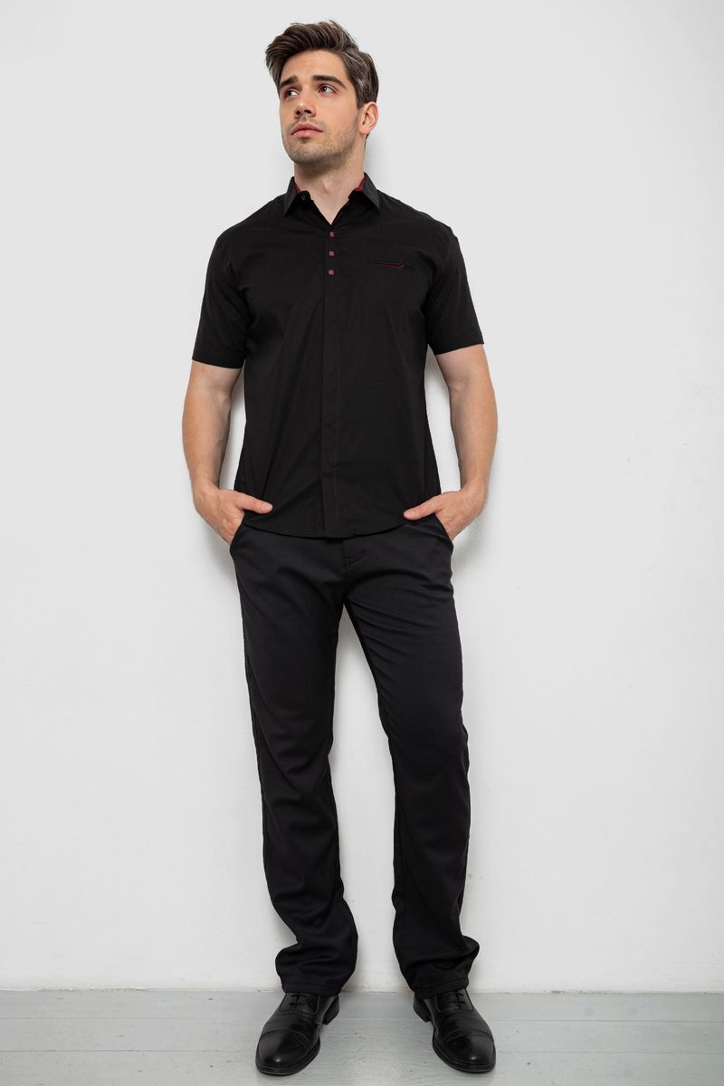 Сорочка чоловіча, колір чорний, 214R7326