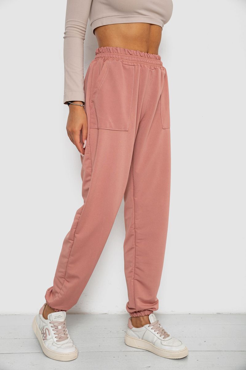 Спортивні штани жіночі, колір пудровий, 238R347-1 - Зображення 3