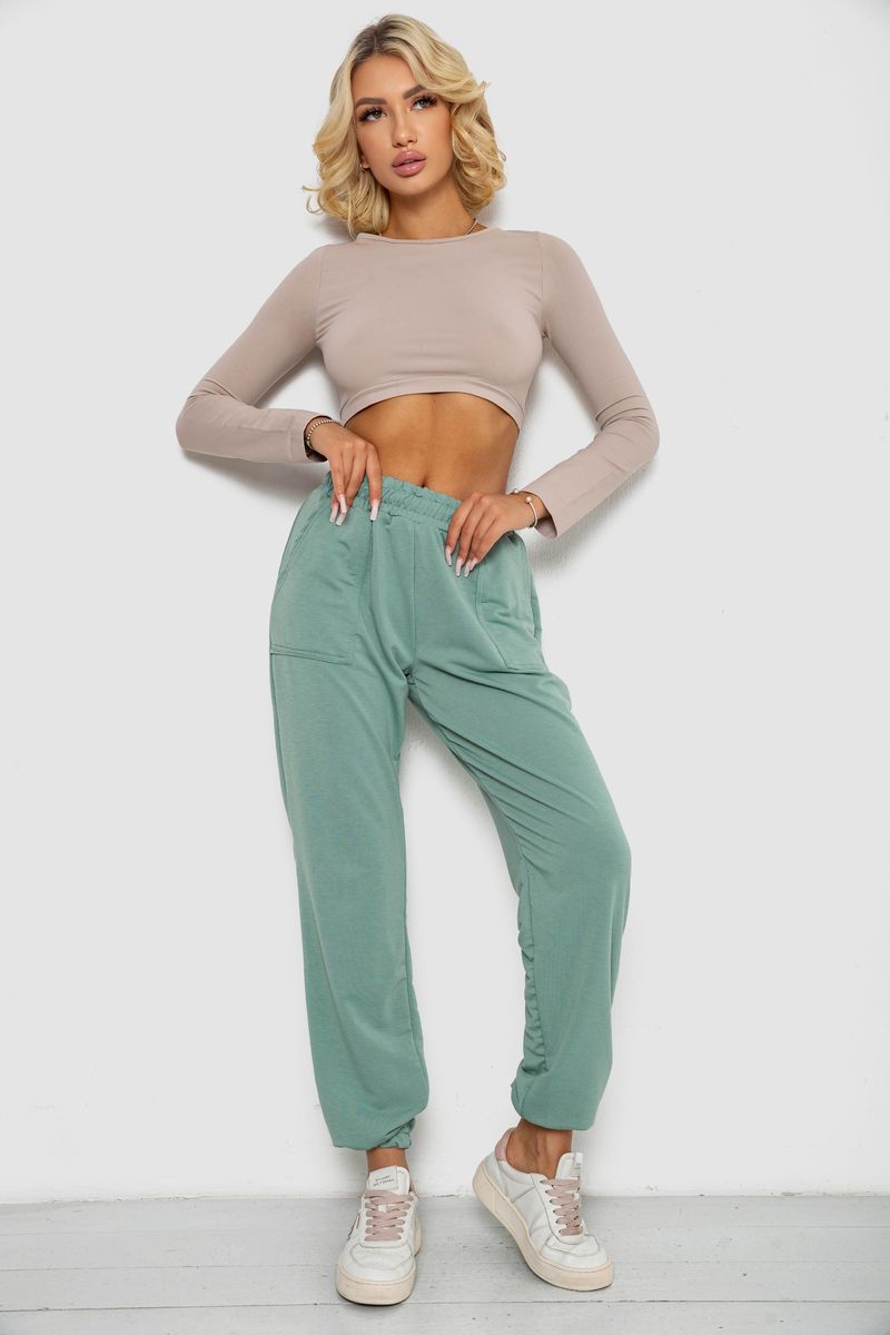 Спортивні штани жіночі, колір оливковий, 238R347-1