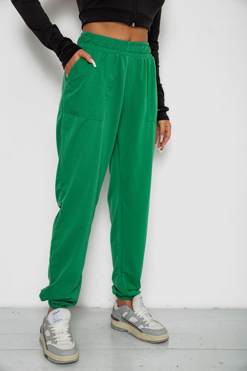 Спортивні штани жіночі, колір зелений, 238R347-1 - Зображення 3