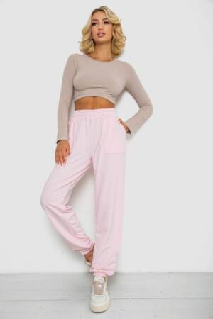 Спортивні штани жіночі, колір рожевий, 238R347-1