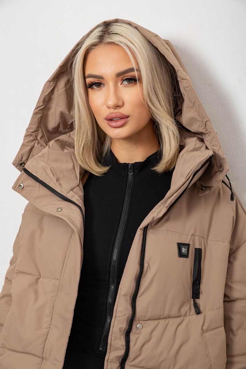 Куртка жіноча, колір бежевий, 244R866 - Зображення 7