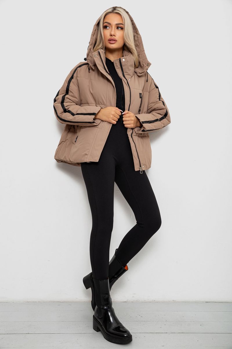 Куртка жіноча, колір бежевий, 244R866 - Зображення 2