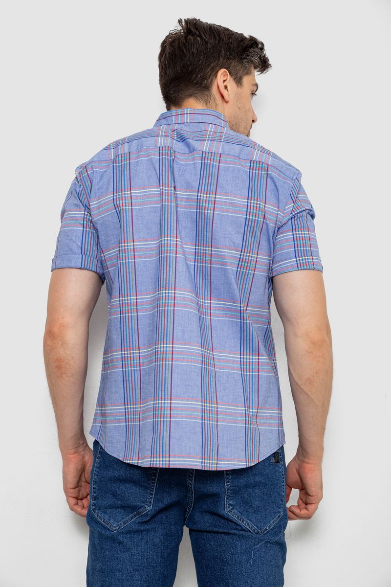 Сорочка чоловіча в клітку, колір бузковий, 214R244564 - Зображення 4