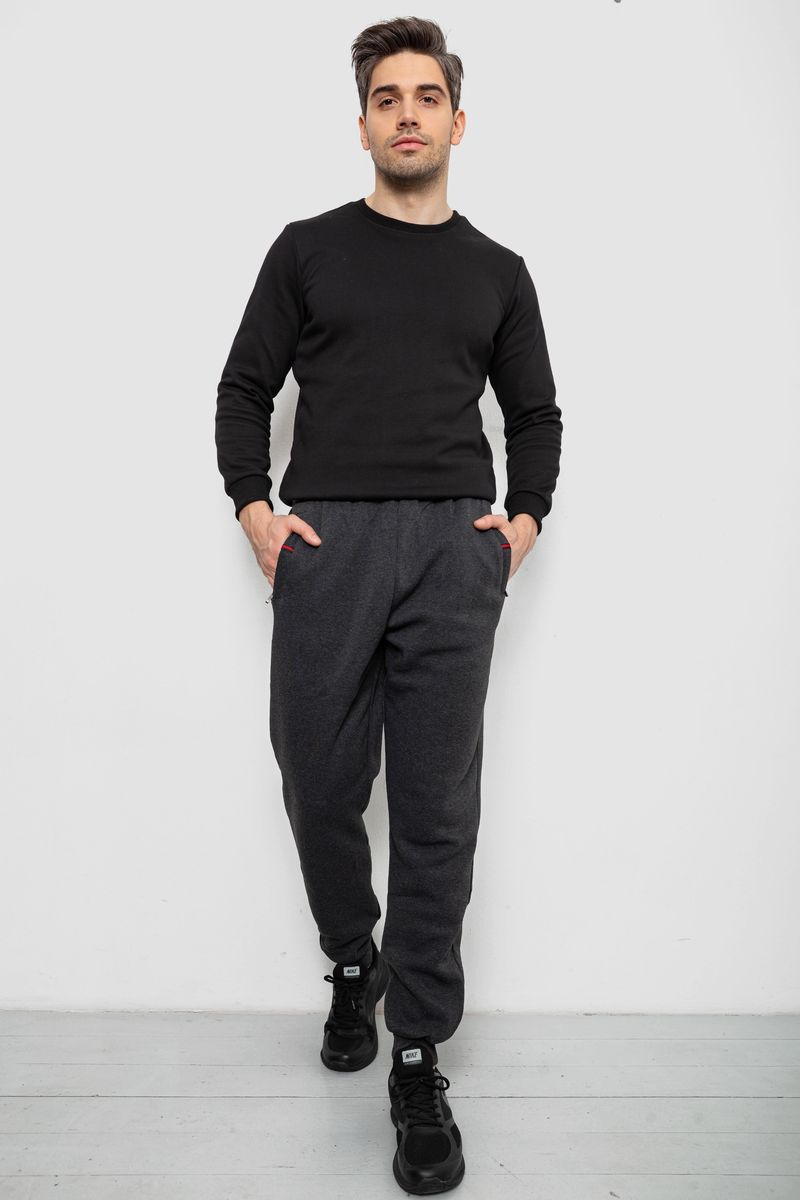 Спортивні штани чоловічі на флісі, колір сірий, 244R41526