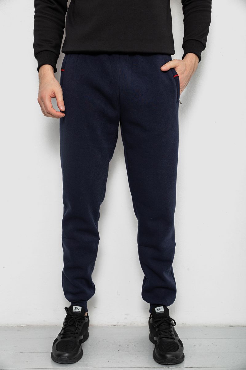 Спортивні штани чоловічі на флісі, колір синій, 244R41526