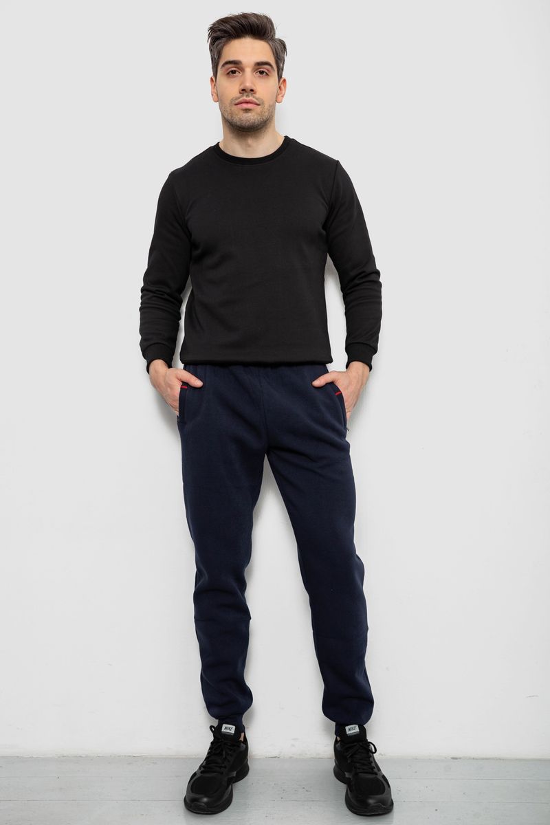 Спортивні штани чоловічі на флісі, колір синій, 244R41526