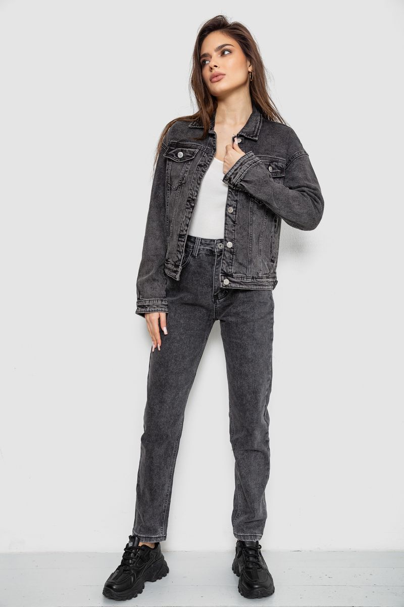 Куртка жіноча джинсова, колір сірий, 255RA2300