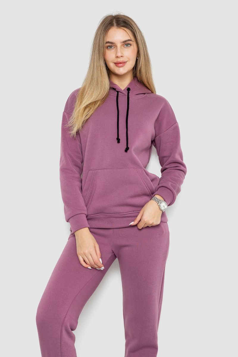 Спорт костюм жіночий на флісі, колір сливовий, 241R1530